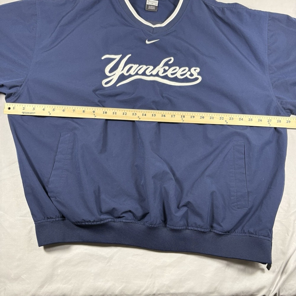 Vintage Y2K Nike New York Yankees Center Swoosh Dugout Pullover Jacket Mens XXL - Picture 10 of 14